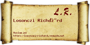 Losonczi Richárd névjegykártya