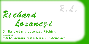 richard losonczi business card